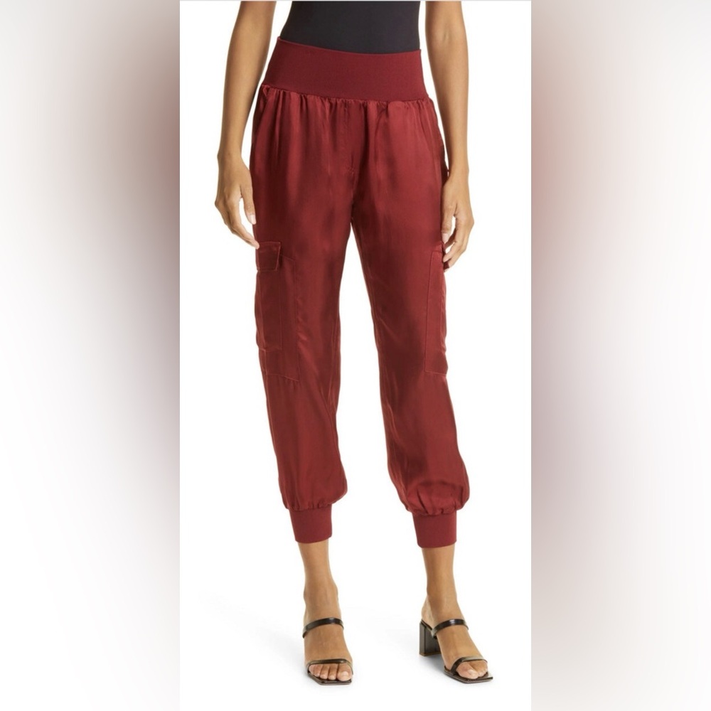 Cinq à Sept Tous Les Jours Giles satin cargo jogger pants